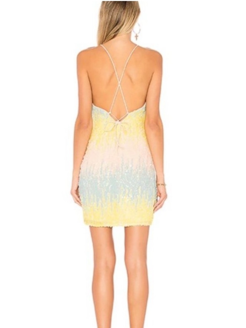 SUPERDOWN Taylor Sequin Mini Dress in Pink Multi - Picture 2 of 14